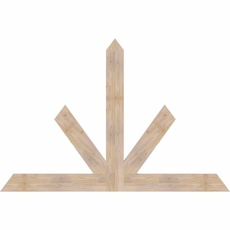 Ekena Millwork Saratoga Smooth Timber Gable Bracket, Douglas Fir, 72"W x 48"H x 1 1/2"D x 5 1/2"F, 16/12 Pitch GBW072X48X0206SAR00SDF